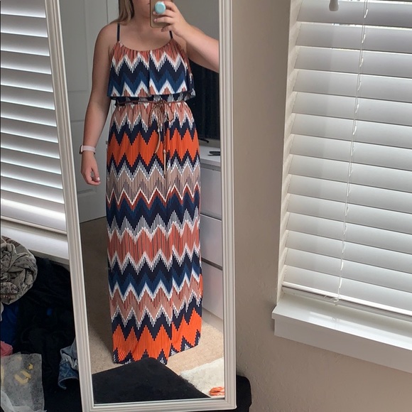 Chevron Maxi Dress - Picture 1 of 7